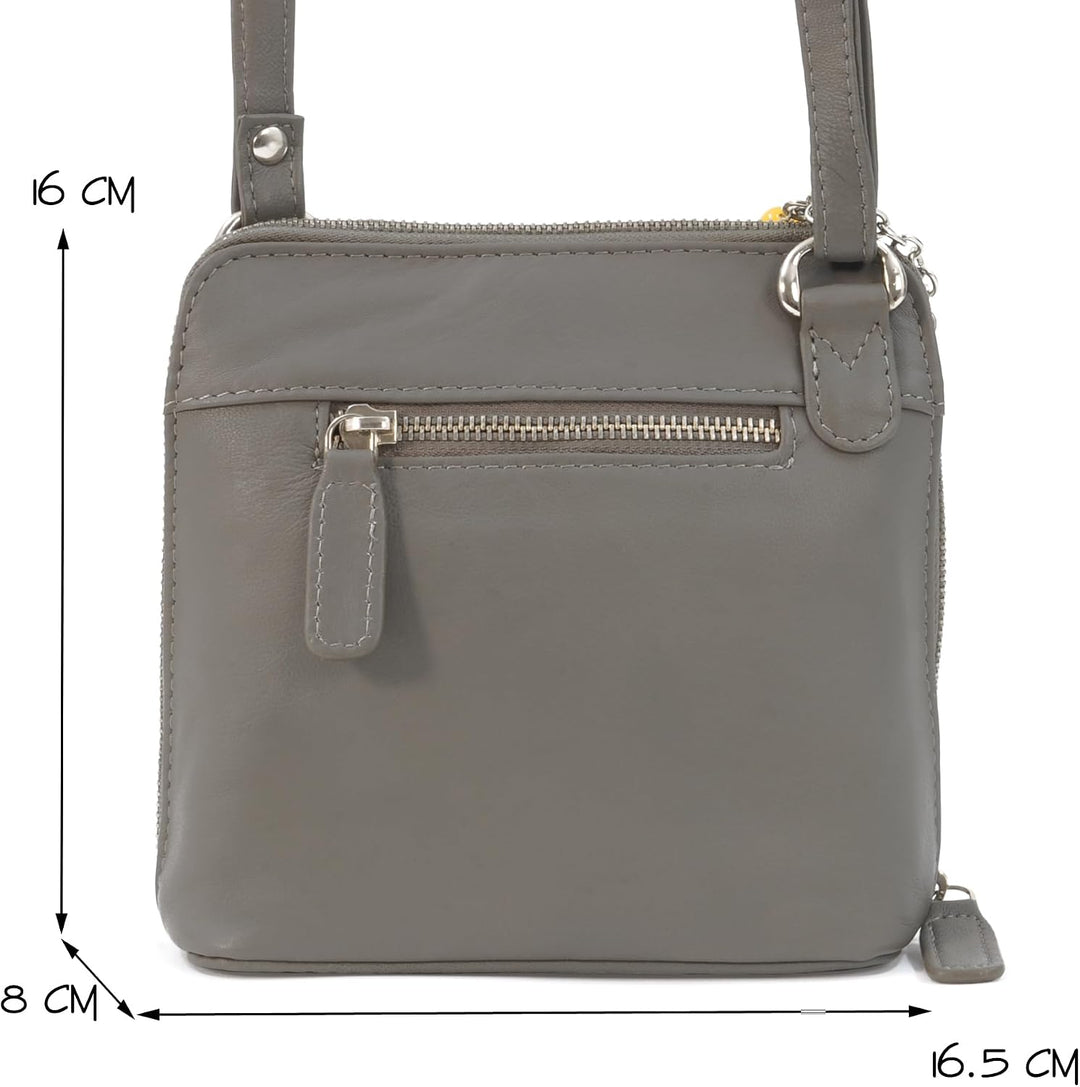 Catwalk Collection Handbags - Damen Leder Umhängetasche - Crossbody Bag/Handtasche Klein - Verstellb