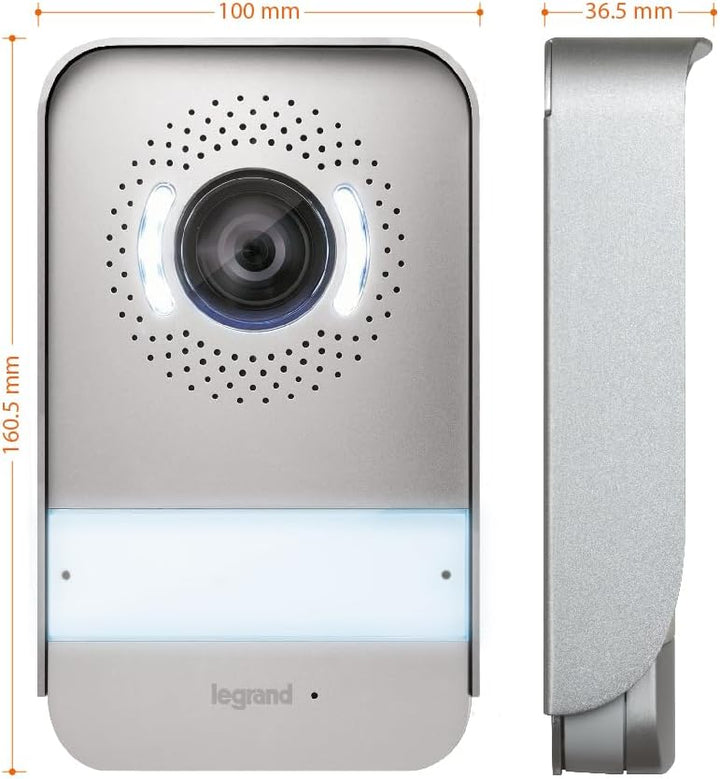 LEGRAND, Wi-Fi Video-Türsprechanlagen-Set, 2-Draht-Anschl., 7"-Hochglanz-Farbmonitor & Weitwinkelkam
