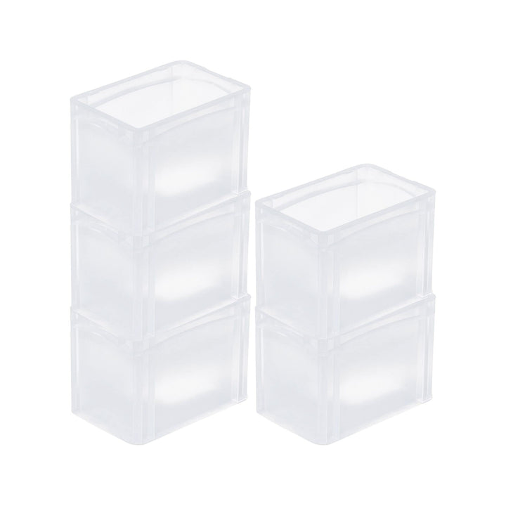 PROREGAL SuperSparSet 5x Transparenter Eurobehälter BasicLine mit geschlossenem Griff | HxBxT 22x20x
