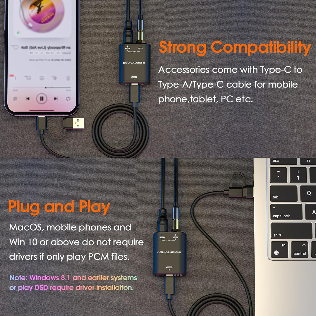 Douk Audio U2 USB Konverter XMOS XU208 Digitale Schnittstelle TOSLINK Koaxial DOP SPDIF Adapter DSD6