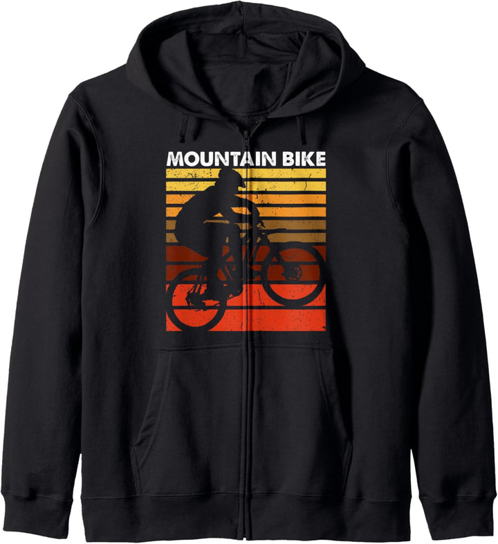 Mountainbiking Sport Retro Vintage Mountain Biker Kapuzenjacke