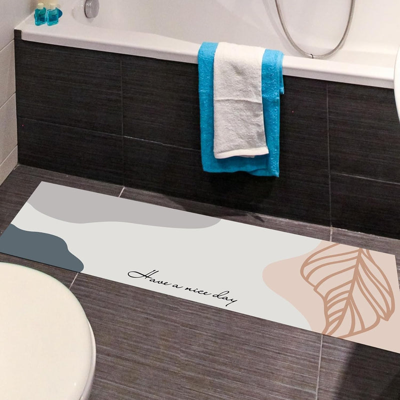 YeahBoom Super Absorbierende Bodenmatte,50*150cm Schmutzabweisend Bodenmatte Für Bad,Rutschfest Küch