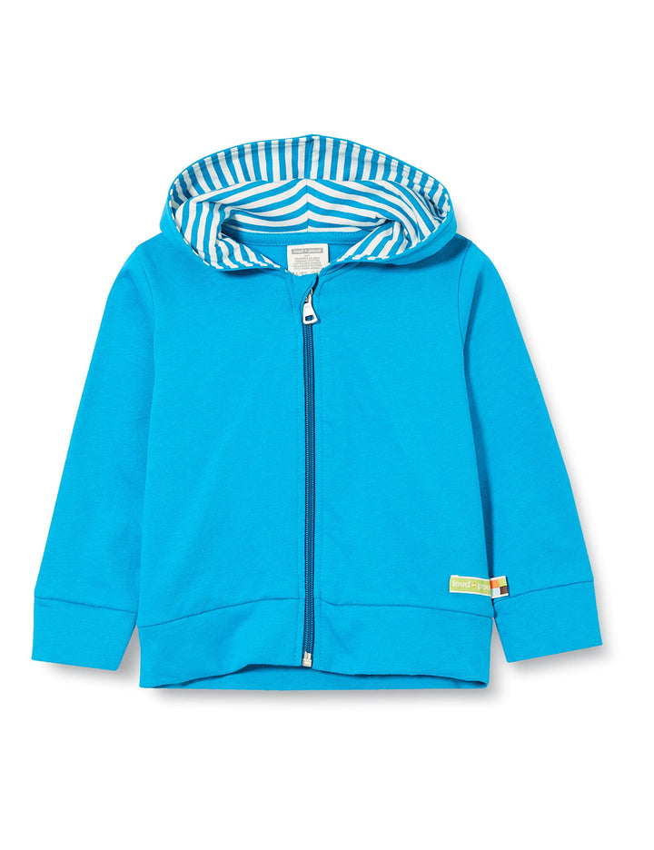 loud + proud Unisex Kinder Kapuzenjacke, GOTS Zertifiziert Jacke 86-92 Petrol, 86-92 Petrol
