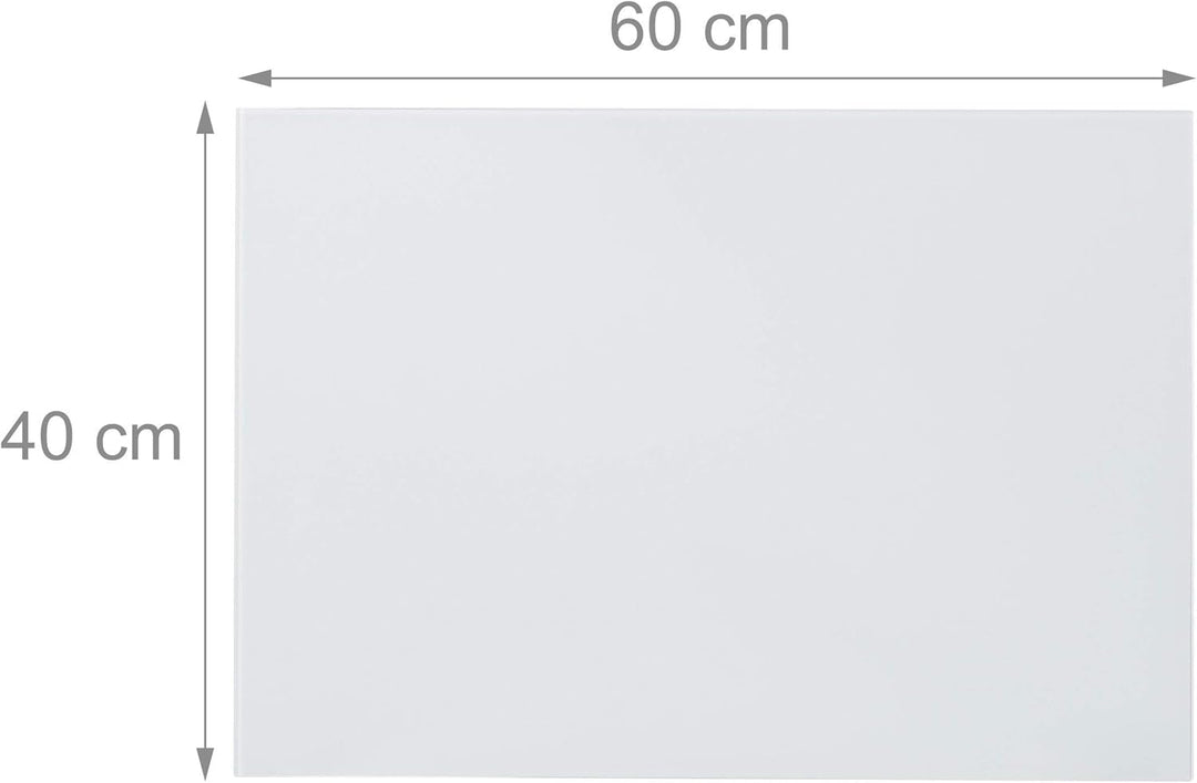 Relaxdays Glas-Magnetboard 60 x 40 cm, beschreibbar, Memboard, 3 Magneten, Sicherheitsglas, Magnetta