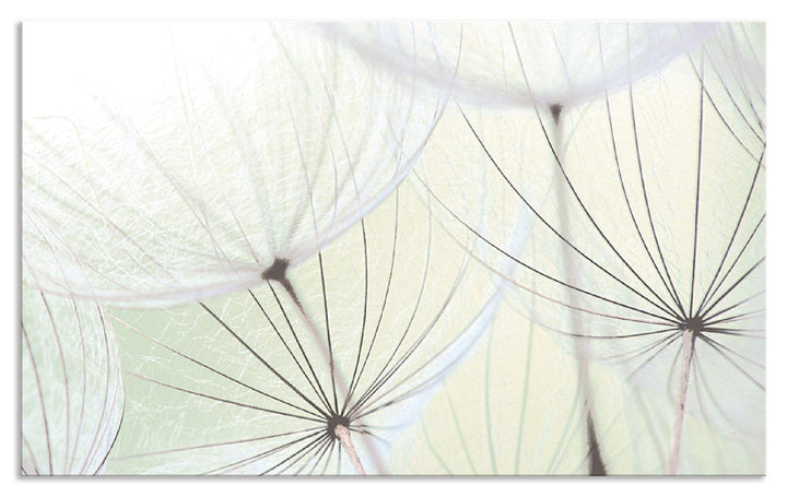 ARTland Spritzschutz Küche aus Alu für Herd Spüle 90x55 cm (BxH) Küchenrückwand mit Motiv Blume Pust