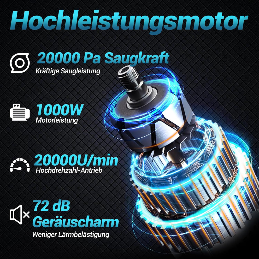 LDHTHOPI Akku Staubsauger für Makita 18V,20000 Pa Starke Saugleistung,Leichter Staubsauger mit HEPA-