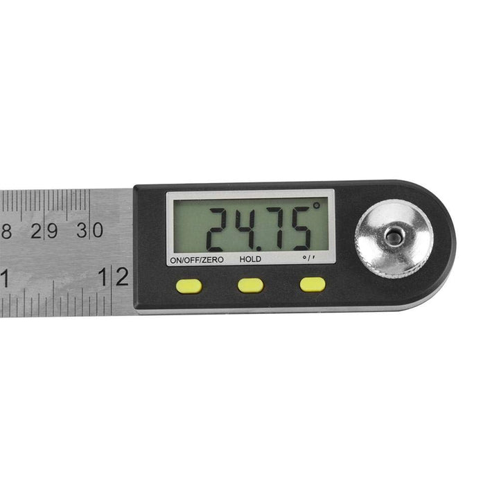Digitales Winkelmesser Lineal, 0-300 mm Elektronisches Winkelsuchlineal aus Edelstahl, Digitales Gon