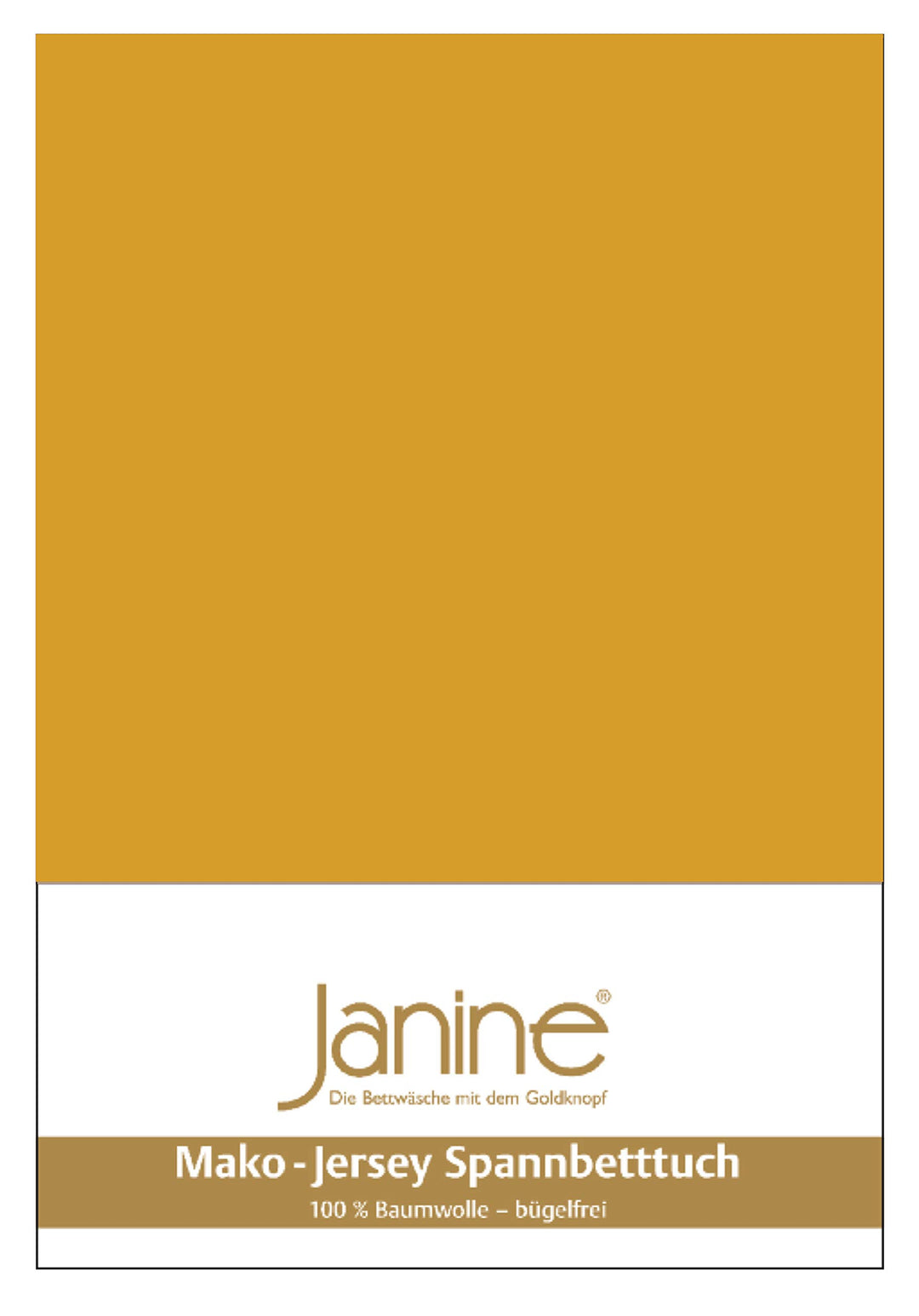 Janine Spannbetttuch 5007 Mako Jersey 180/200 bis 200/200 cm honiggold Fb. 73 180/200 cm - 200/200 c