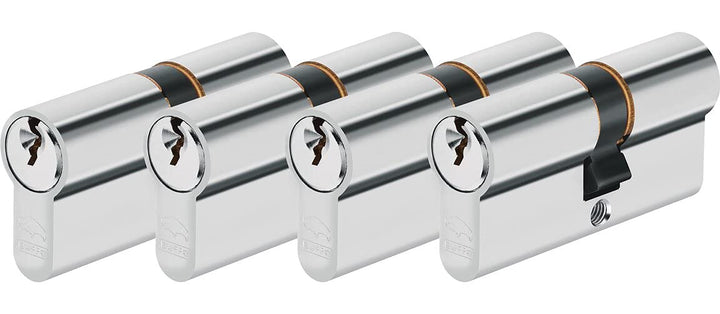 ABUS Profil-Zylinder Silber 4 Set, 4 Set