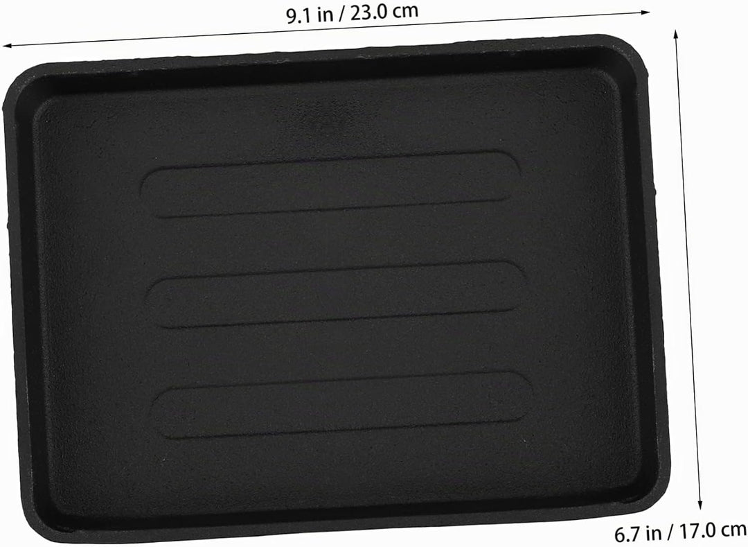 Vielseitige Rechteckige Gusseisen Grillplatte Für Outdoor Grillen - Ideal Für Steak Gemüse Und Meere