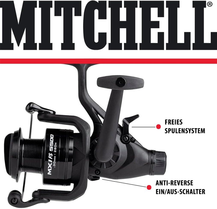 Mitchell MX1 FS 6500 Freilauf Angelrolle ohne Schnur - Spinnrolle und Freilaufrolle für Angler - Rob