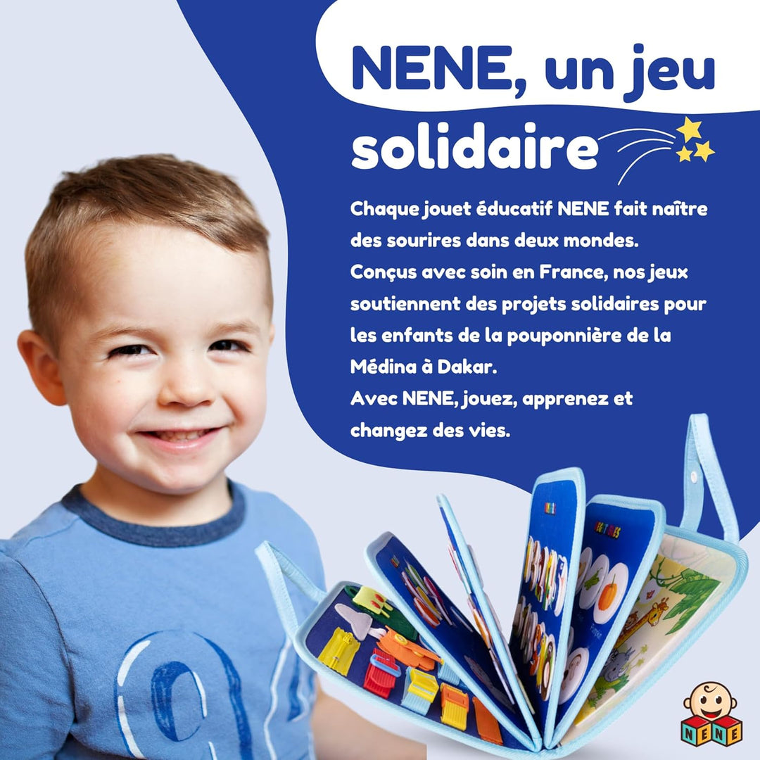 Nene Busy Board Montessori Lernspielzeug für Jungen und Mädchen, sensorisches Aktivitätsbrett ohne B