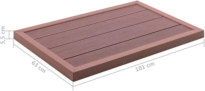 Rantry Bodenelement für Solardusche braun 101x63x55cm WPC Pool & Spa Zubehör