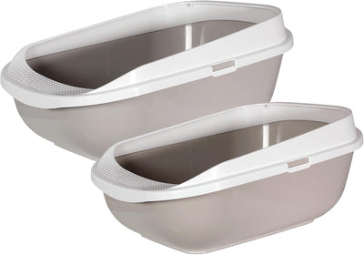 Karlie Katzentoilette mit Rand 57x43x25,5 cm, grau, 57x43x25,5 cm