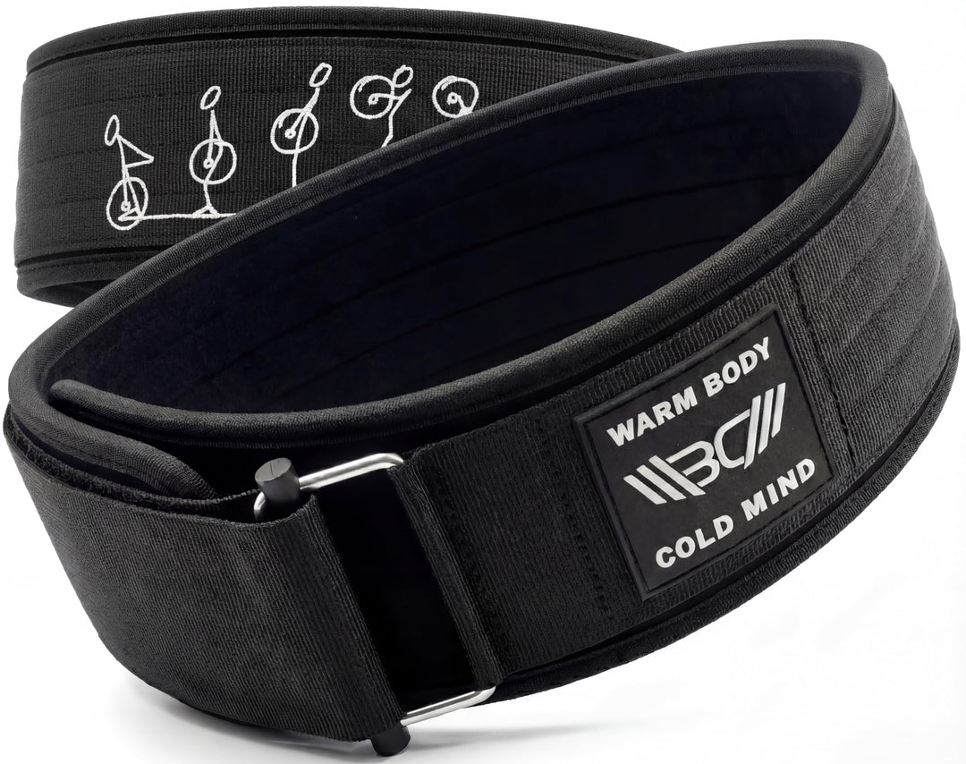 WARM BODY COLD MIND Premium Gewichthebergürtel aus Hochwertiger Nylon für Krafttraining - Gym Gürtel