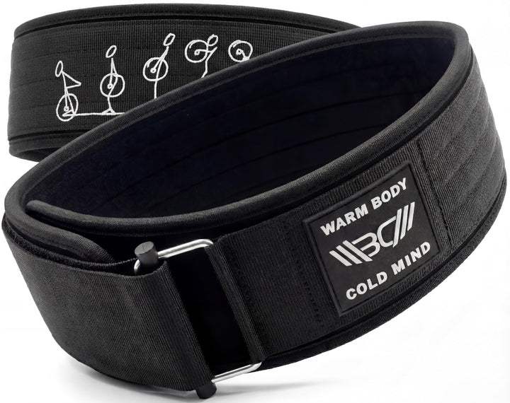 WARM BODY COLD MIND Premium Gewichthebergürtel aus Hochwertiger Nylon für Krafttraining - Gym Gürtel