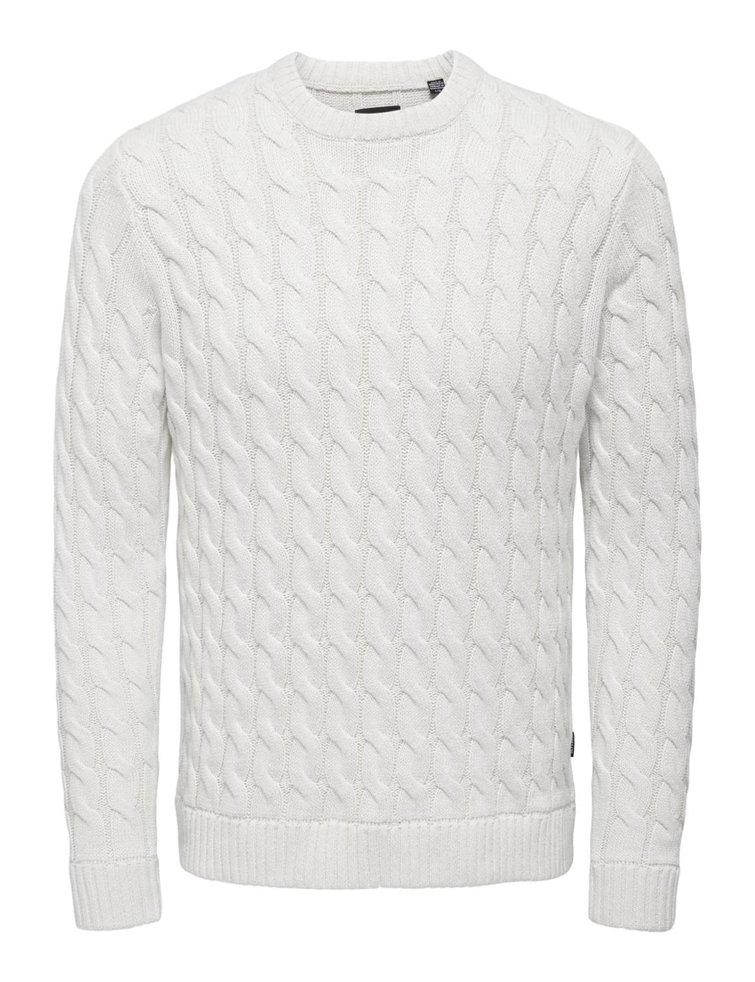 ONLY & SONS Male Strickpullover Normal geschnitten Rundhalsausschnitt Pullover XXL Antique White, XX