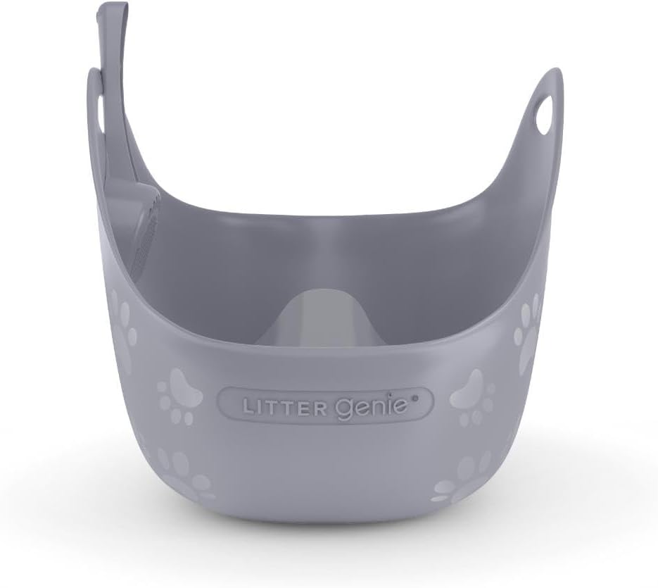 Litter Genie LitterBox Grey, Katzentoilette grau, Elegantes und praktisches Design, einfache Entleer
