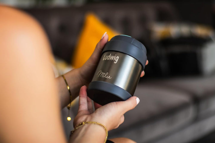 Milu® Thermobehälter 440ml mit Gravur personalisiert - Weihnachtsgeschenke für Frauen & Männer I Ges