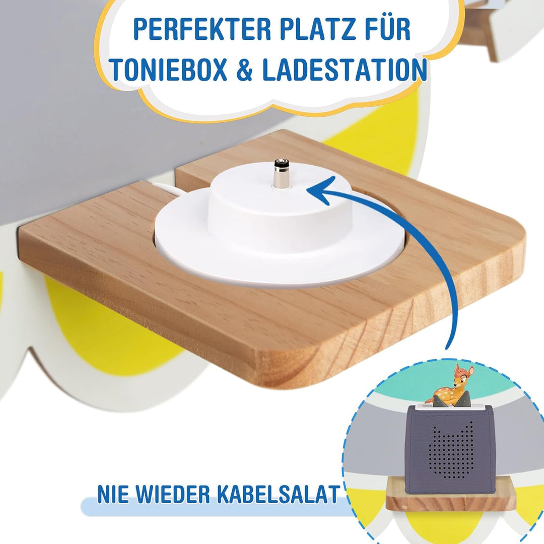 Todeco Tonie-Regal für Toniebox Hörfiguren, Magnetische Wandregal für 30-40 Tonie, Perfekte Tonie Au