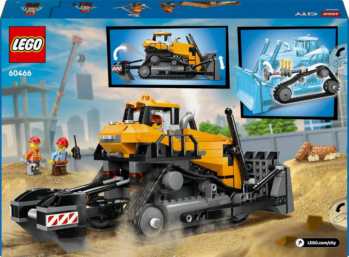 LEGO City Gelber Bulldozer Set – Spielzeugbaustelle, BAU- und Spielset – wirklichkeitsgetreue Baumas