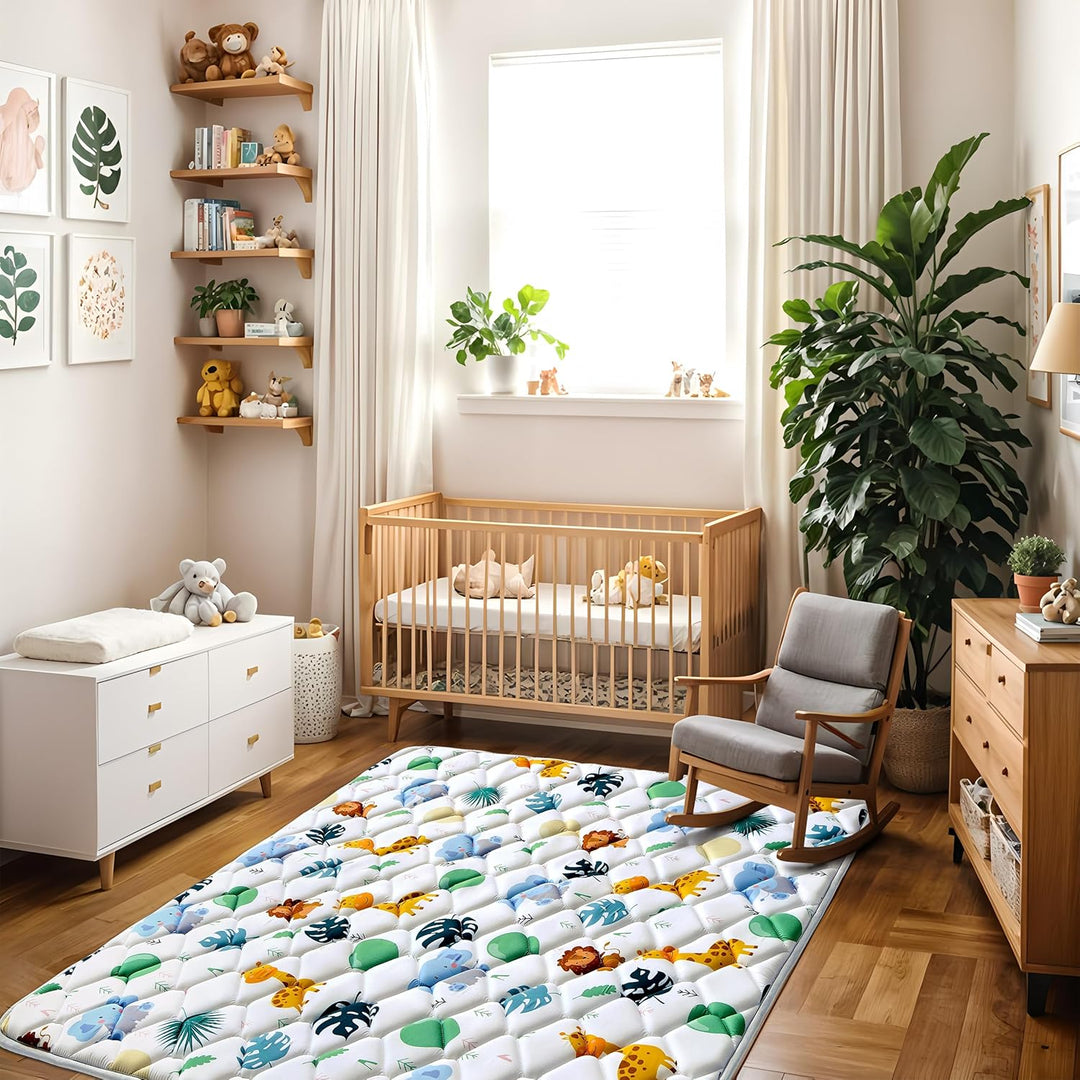YBIKE Baby Spielmatte, Faltbare Grosse rutschfeste Dicke Baby-Krabbelmatte, Tragbare Weiche wasserdi