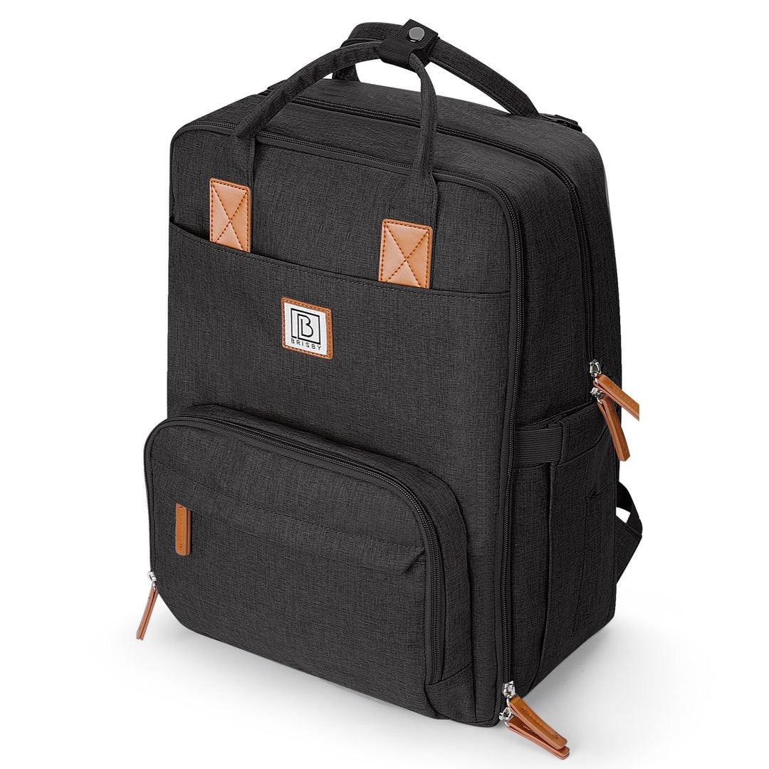 Brisby Wickelrucksack gross - Wickeltasche kinderwagen mit isoliertes Frontfach, Babytasche mit Wick