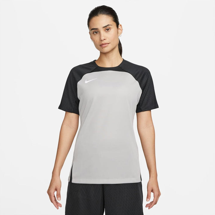 Nike Damen W Nk Df Strke Iii JSY Ss T-Shirt XS Pewter Grey/Black/Black/White, XS Pewter Grey/Black/B