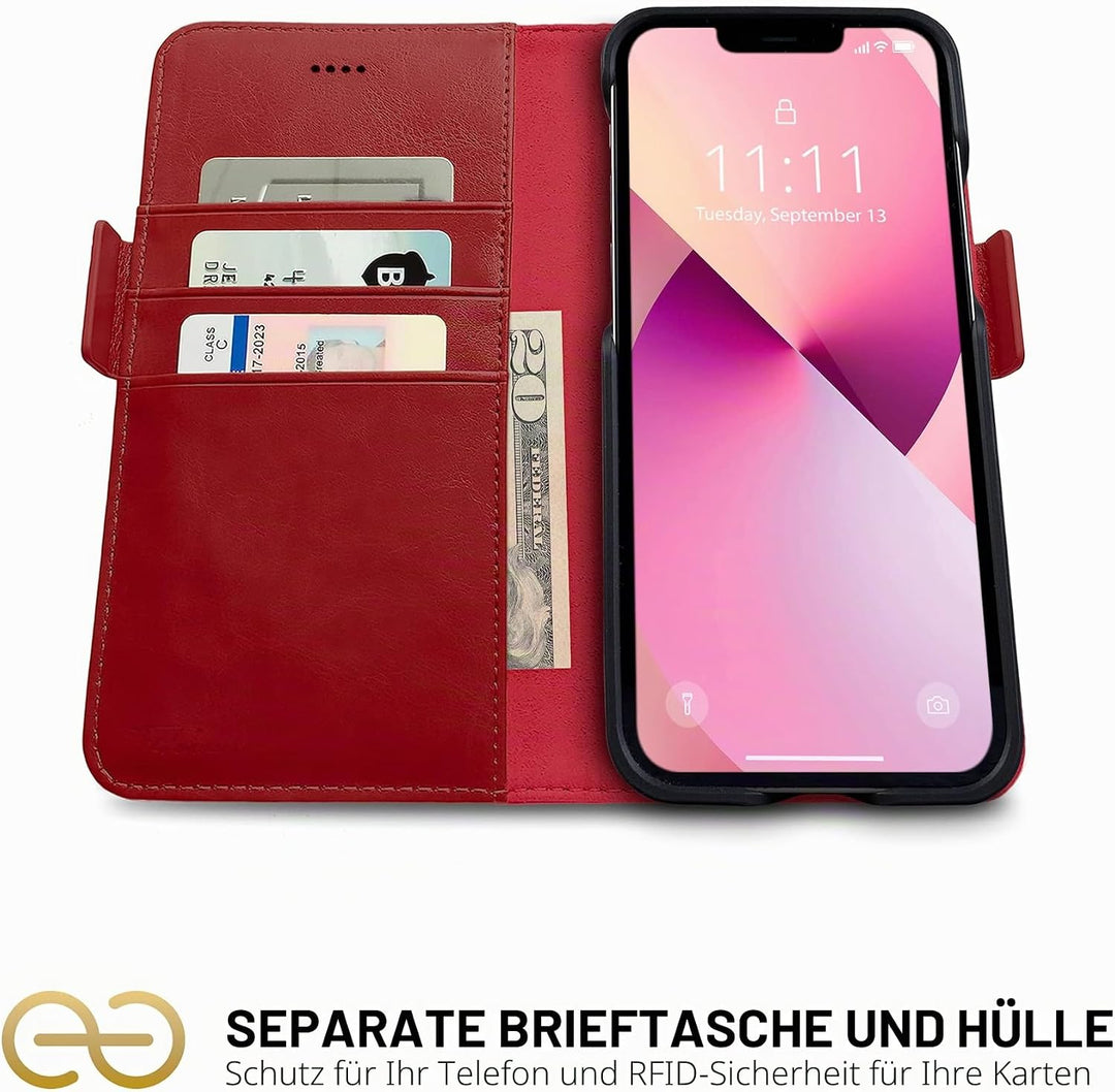 Dreem Fibonacci iPhone 13 Mini Brieftaschen-Etui / 2-in-1 stossfestes Etui und abnehmbares Folio aus