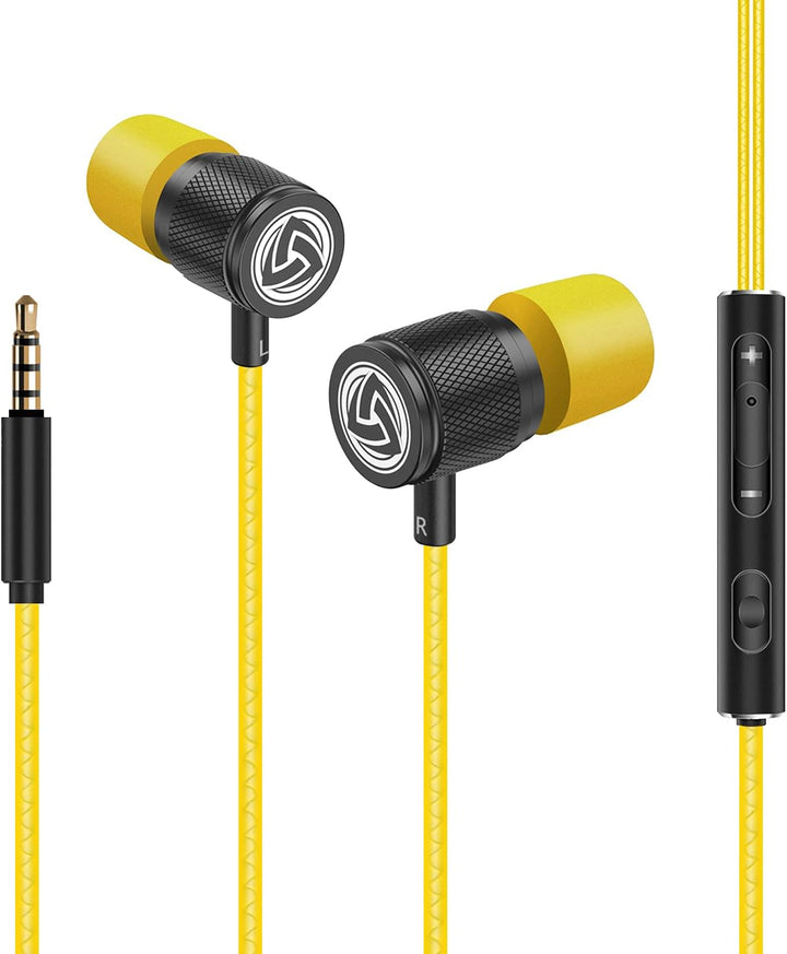 LUDOS Ultra Kopfhörer In Ear Ohrhörer mit Kabel und Mikrofon, Kristallklarer Klang, Ausgewogene Höhe
