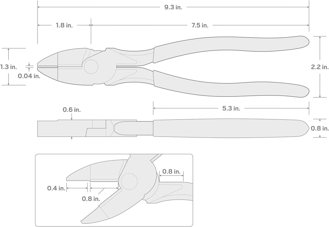 TEKTON Lineman's Zange, 24,9 cm, PGF30009