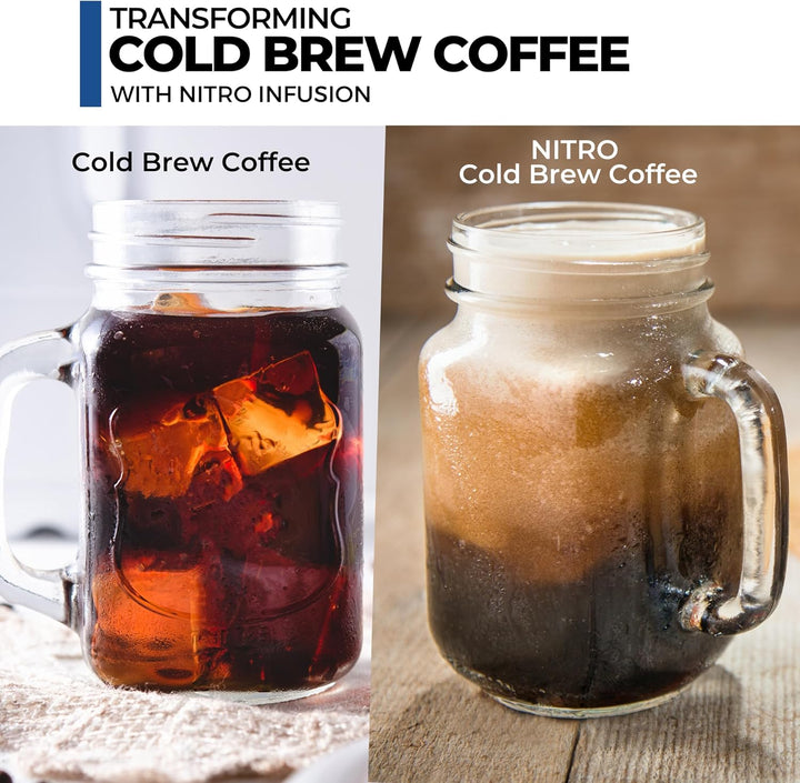 ICO Premium Stickstoff Kartuschen 10er Pack - N2 Kartuschen für Nitro Cold Brew Kaffee, Cocktails &