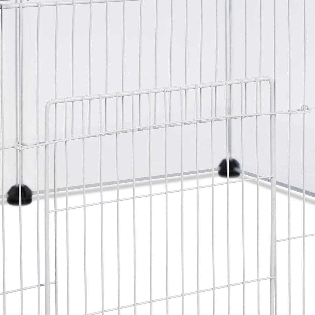 Relaxdays Freilaufgehege, HBT 37 x 110 x 75 cm, Freigehege mit Tür, Abdeckung, DIY Kleintiergehege,