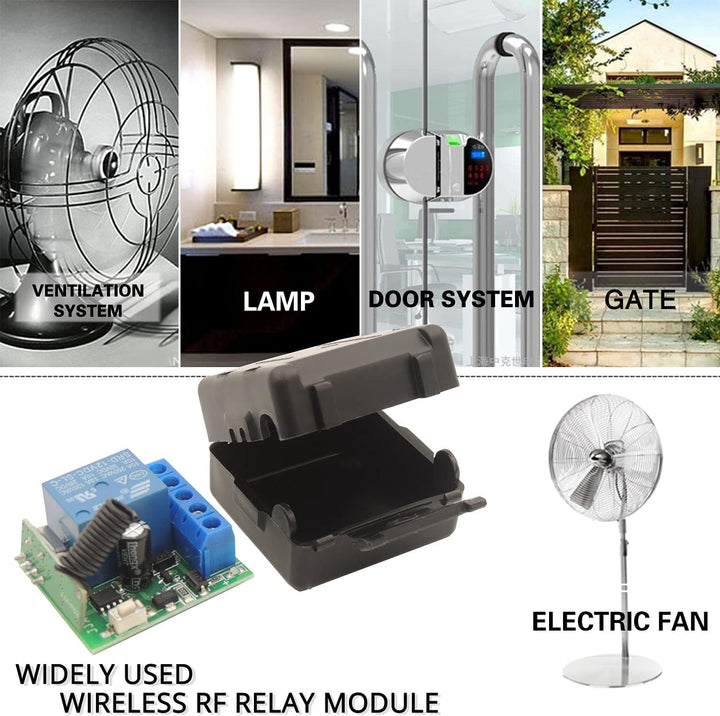 QIACHIP DC 12V Funkschalter mit Fernbedienung 433 mHz,Funk Relais 1 Kanal Momentan Toggle Latch Scha