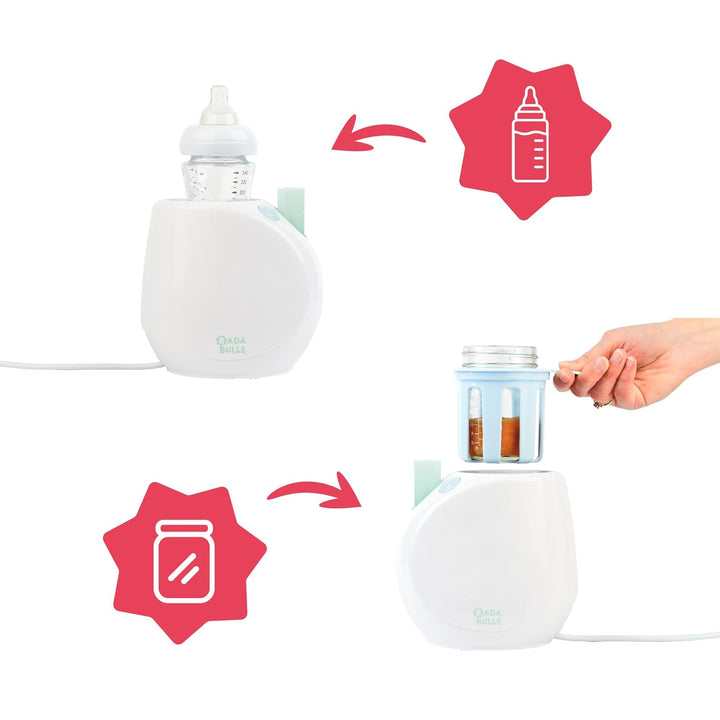 Badabulle Flaschenwärmer Easy+ - schonendes Erwärmen von Babyflaschen & -gläschen - automatische Abs