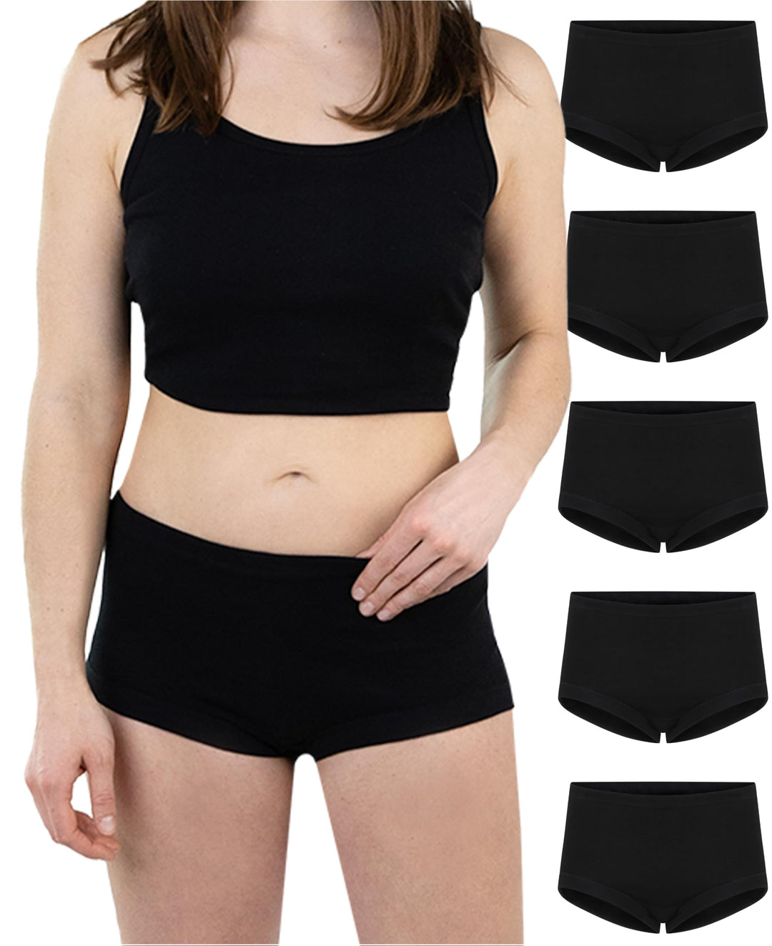 SES Taillenslip Damen 5er Pack Grösse 38 – 56 aus 100% Baumwolle/Feinripp Unterhosen Damen Hohe Tail
