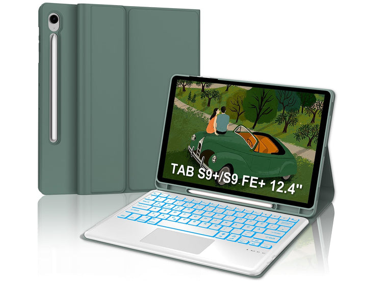 Tastatur für Samsung Galaxy Tab S10+/S9FE+/S9+ con Touchpad, Hülle Tastatur Kompatibel mit Samsung T