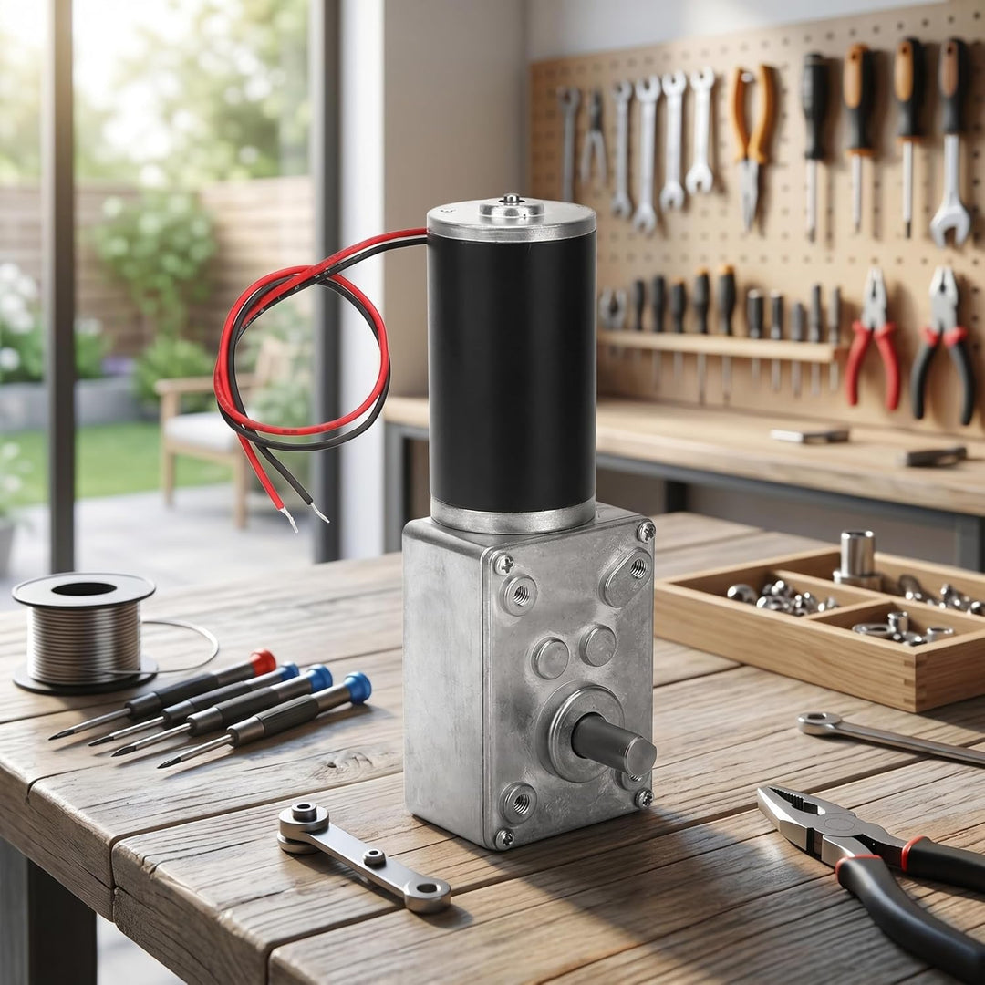 Fafeicy 12V 30RPM Schneckengetriebemotor, hohe Torsionsgeschwindigkeit - Reduzieren Sie die umschalt