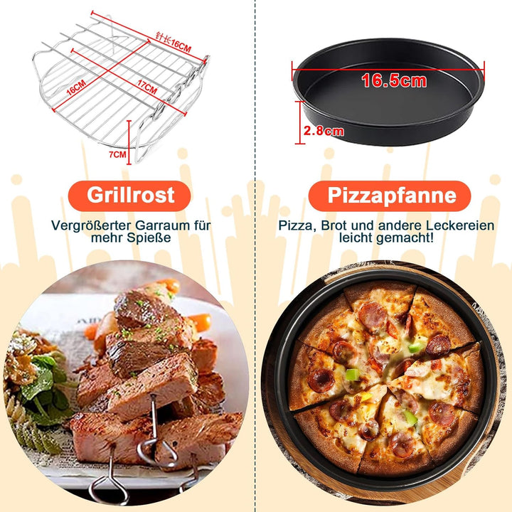 Airfryer Zubehör für Philips Essential 4,1L (HD9252, HD9255, HD9200), 5 Stück Wiederverwendbar Heiss
