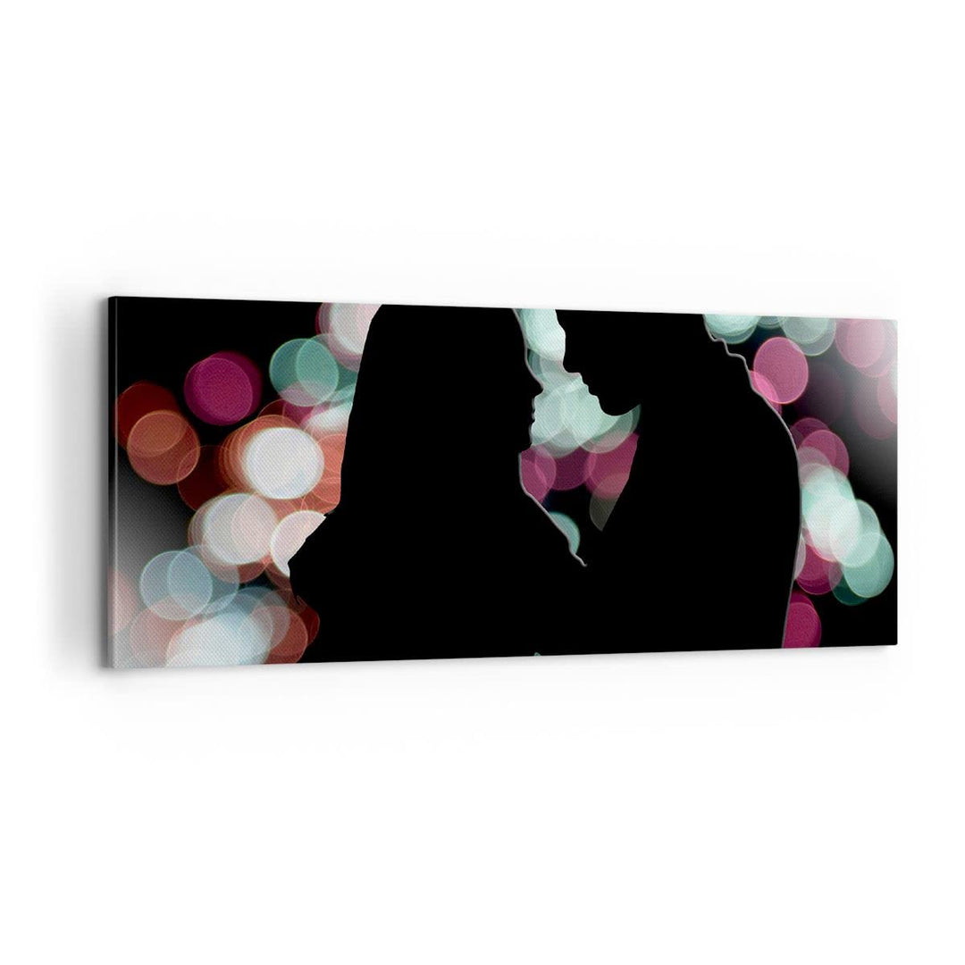 Panorama Bilder auf Leinwand 100x40cm Leinwandbild Paar Liebe Beziehung Gross Wanddeko Bild Schlafzi