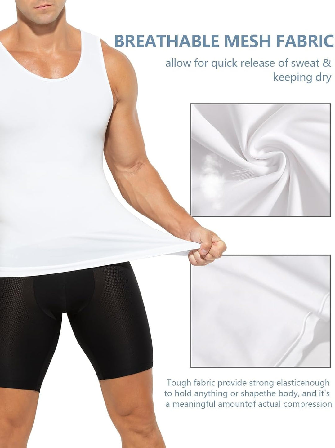 Casey Kevin Shapewear Herren Bauchweg Unterhemd Body Shaper Für Männer Compression Tank Top Herren K