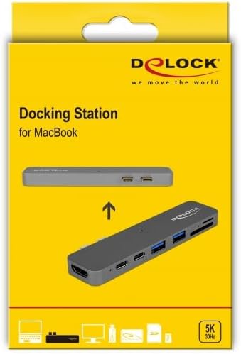 Delock USB C HUB für Macbook Pro mit 1x HDMI 4K / 1x Thunderbolt 3 / 1x USB C 3.1 mit PD / 2x USB 3.