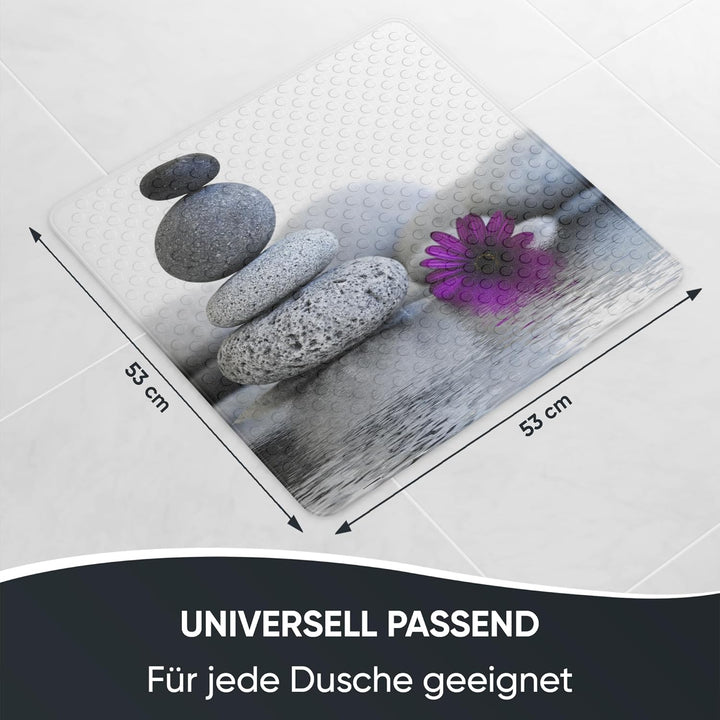 Sanilo Badematte 53 x 53 cm, rutschfeste Duschmatte für Dusche und Badewanne, Antirutschmatte maschi
