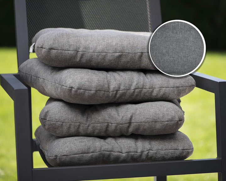 sunnypillow 4er Set Stuhlkissen 45x45 cm Bequeme 8cm Polsterauflage Auflage für Stühle/Bänke in Haus