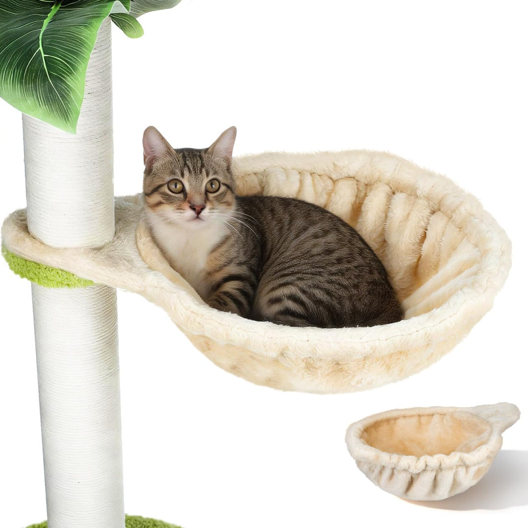 Hemobllo Katzen Liegemulde Ø 40cm, Plüsch Hängematte Ersatz für Kratzbaum | Weicher Plüsch, Stabiler
