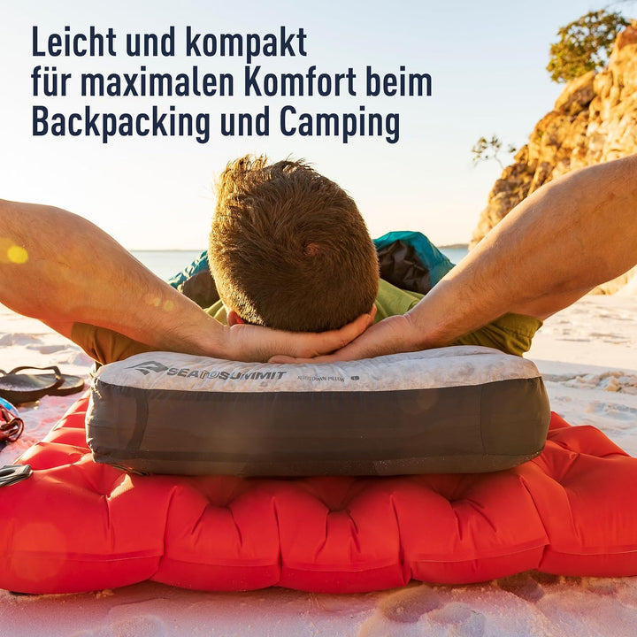 Sea to Summit Aeros Down Pillow Deluxe - Kopfkissen/Daunen Reisekissen, Grey