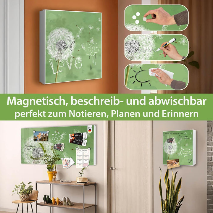 banjado Grosser Schlüsselkasten Metall - Schlüsselbox 30x30cm beschreibbarer mit 32 Haken - Schlüsse