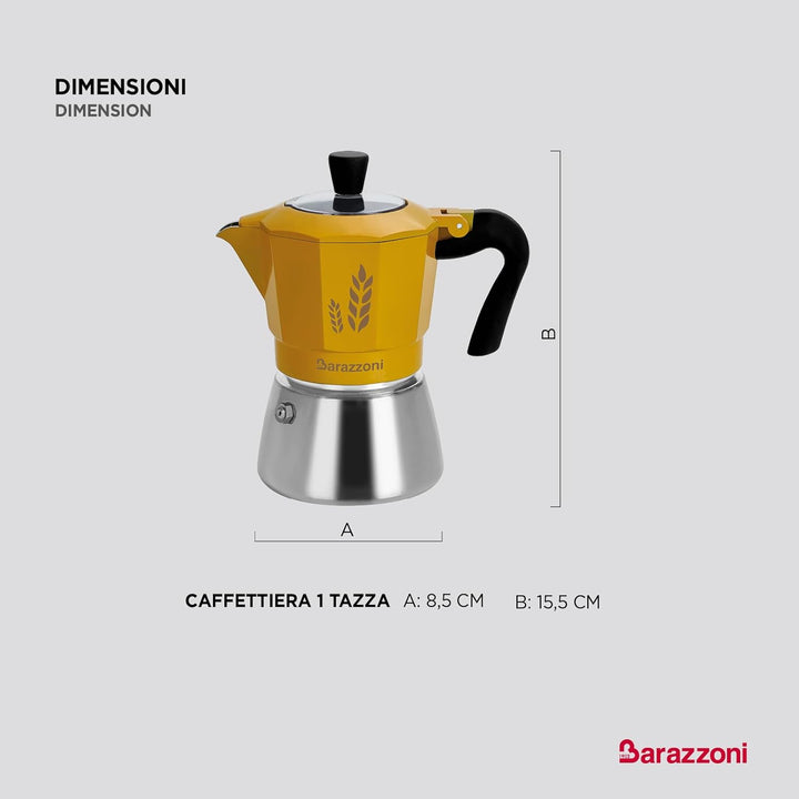 Barazzoni 830080002 Orziere 2 TZ, geeignet für Induktionsplatten, Stahl, 2 Tassen, 18/10