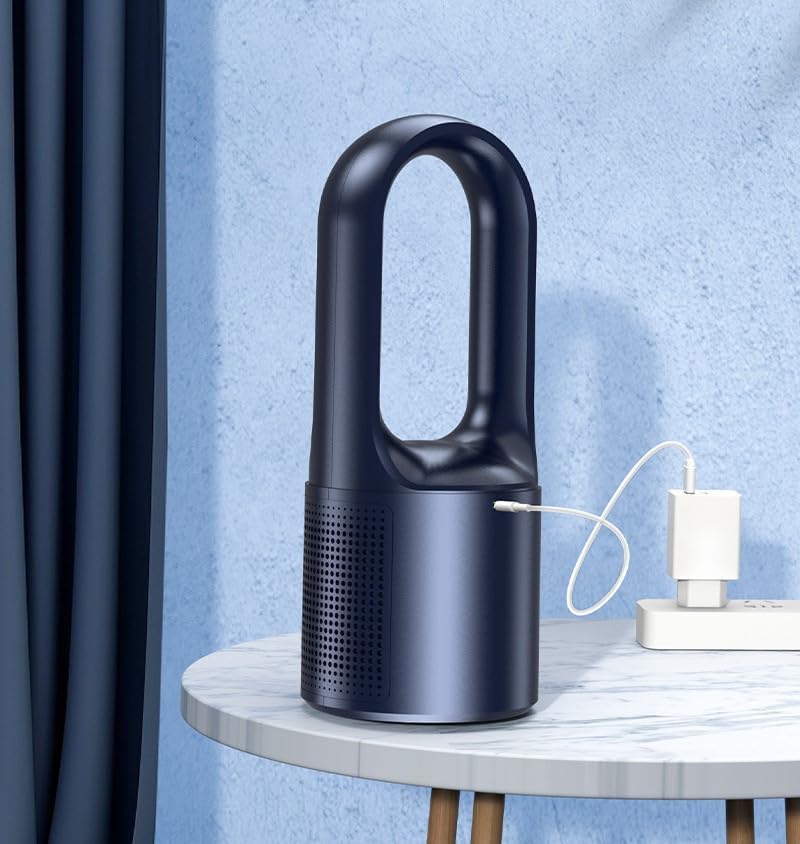 Vortex X28W Tischventilator ohne Flügel, 11,8 Zoll Büroventilator klein, leise, 3 Geschwindigkeitsei