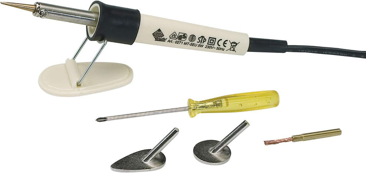 Pebaro 0277 Geschenkset zum Verzieren von Kerzen inkl. Kerzenkolben, Minibügeleisen, Messingbürste,